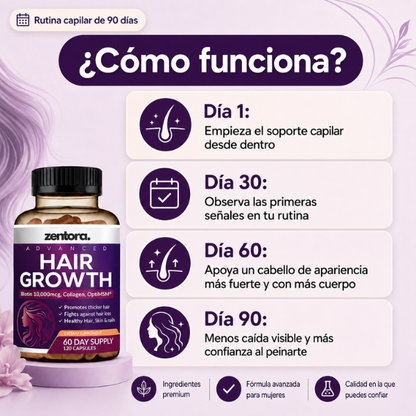 Zentora™ - Apoyo al crecimiento del cabello